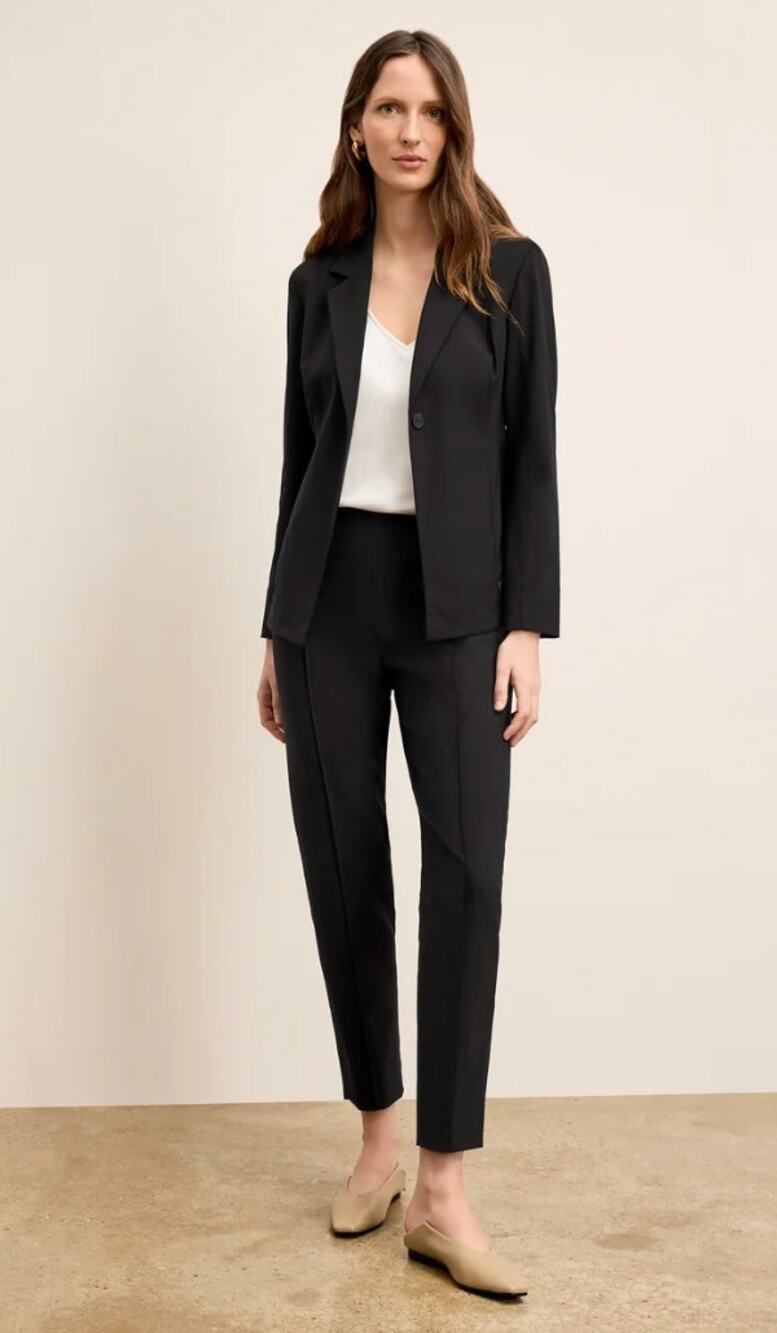 NWT MM. LaFleur Colby Pant Origami Suiting Black Career Travel Work Minimalist